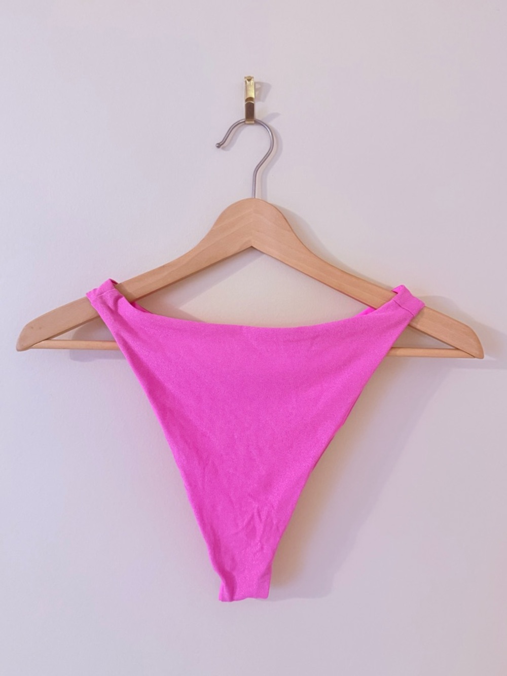 SKATIE • Pink Shimmery High-Cut Bikini Bottom